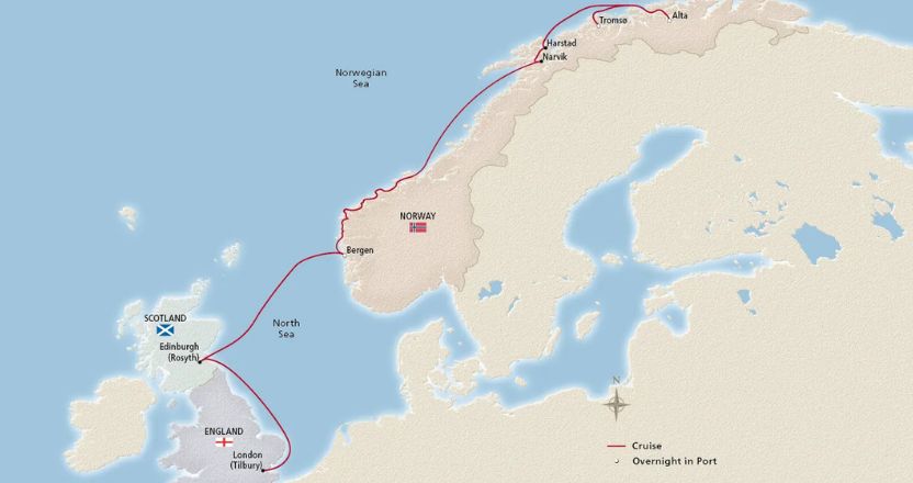 Map - In search of the northern lights